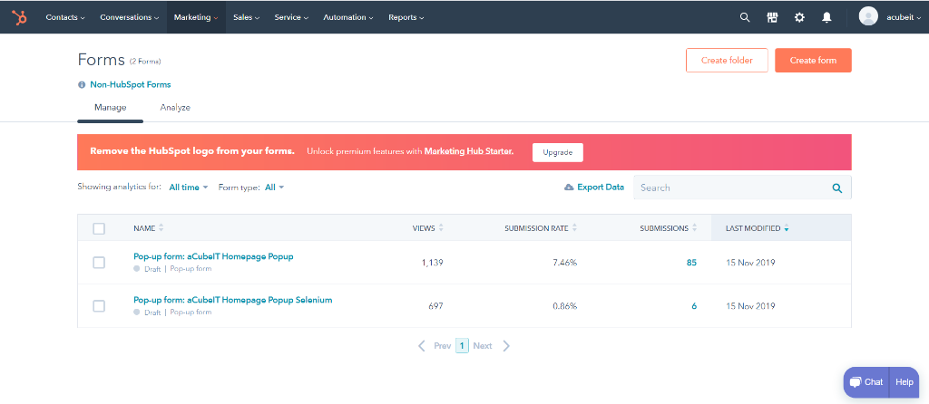 HubSpot Forms & CRO: 7.46% Conversion - Screenshot 2